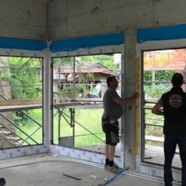 Réalisations en menuiseries extérieures 2 villas jumelées saint- aubin ( NE) 2018